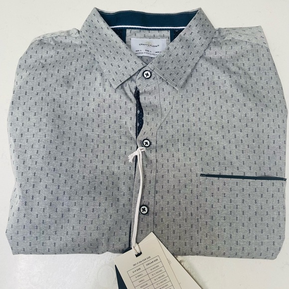 Gray Casual Button Down Shirt with Crisp Finish - Picture 10 of 16